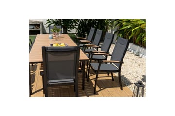 Utendørs møbelgruppe Lifestyle Garden Panama 210-300 cm 10 stabelbar lenestol - 10 stabelbar lenestol - Hagemøbler & utemiljø - Hagegruppe - Spisegrupper hage
