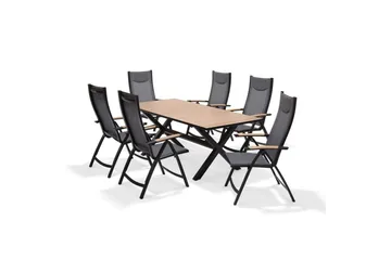 Utendørs møbelgruppe Lifestyle Garden Panama 200 cm 6 posisjons stoler - 6 posisjons stoler - Hagemøbler & utemiljø - Hagegruppe - Spisegrupper hage
