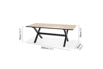 Utendørs møbelgruppe Lifestyle Garden Panama 200 cm 8 posisjonslenestol - 8 posisjonslenestol - Hagemøbler & utemiljø - Hagegruppe - Spisegrupper hage