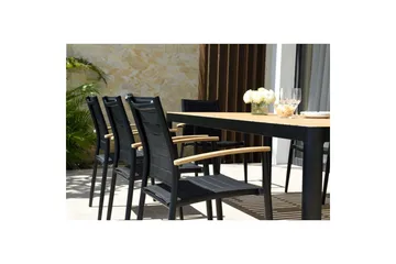 Utendørs møbelgruppe Lifestyle Garden Portals 209 cm 6 litt carver stoler - 6 litt carver stoler - Hagemøbler & utemiljø - Hagegruppe - Spisegrupper hage