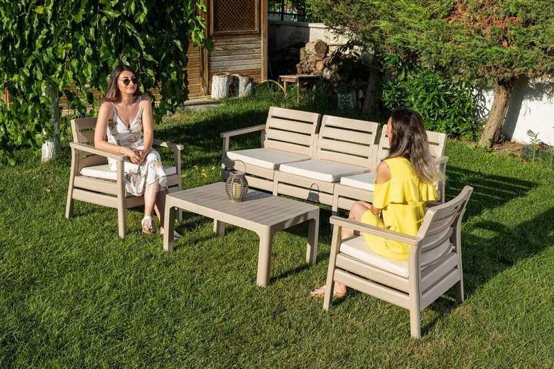 Vomira Loungegruppe utendørs - Desert Beige - Hagemøbler & utemiljø - Hagegruppe - Sofagruppe utendørs