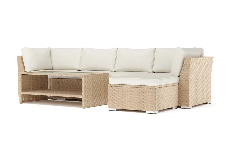 Wisconsin utendørs divansofa 5-seters vendbar, Beige