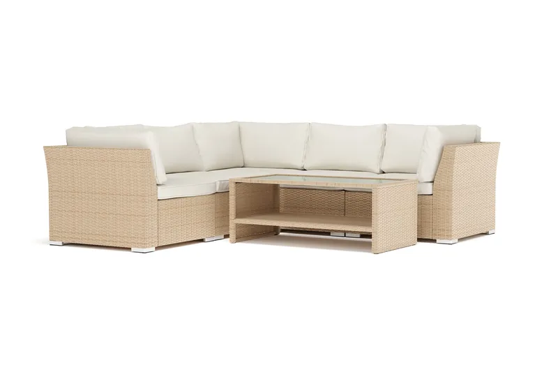 Wisconsin utendørs hjørnesofa 5-seter vendbar, Beige