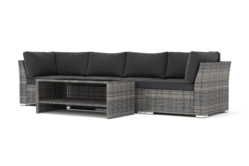 Wisconsin utendørs rett 4-seters sofa, Grå