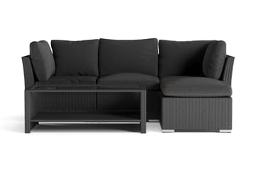 Wisconsin Premium Loungegruppe Utendørs – Sofagruppe til Uteplassen i Kunstrotting - Svart - Hagemøbler & utemiljø - Loungemøbler - Loungegrupper