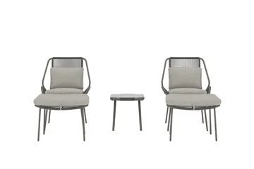 Zakynthos kafégruppe utendørs - Brun - Hagemøbler & utemiljø - Hagegruppe - Cafemøbler & cafesett