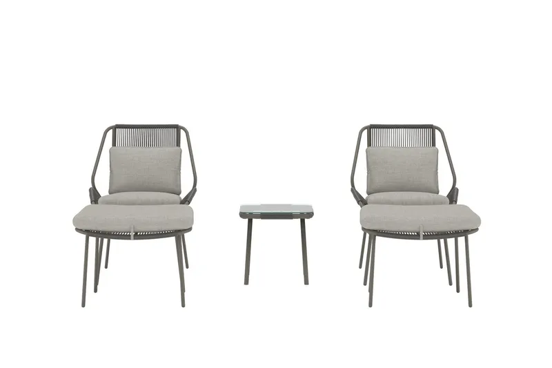 Zakynthos kafégruppe utendørs - Brun - Hagemøbler & utemiljø - Hagegruppe - Cafemøbler & cafesett