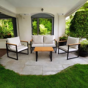 Zevric 4-seters Sofagruppe Utendørs - Beige - Hagemøbler & utemiljø - Hagegruppe - Sofagruppe utendørs