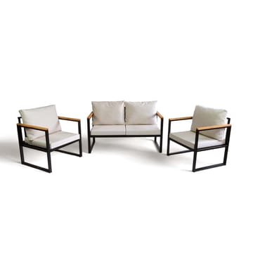 Zevric 4-seters Sofagruppe Utendørs - Beige - Hagemøbler & utemiljø - Hagegruppe - Sofagruppe utendørs