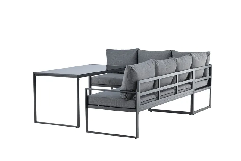 Zingaro Sofagruppe Utendørs 4-seter - Svart/Grå - Hagemøbler & utemiljø - Hagegruppe - Sofagruppe utendørs