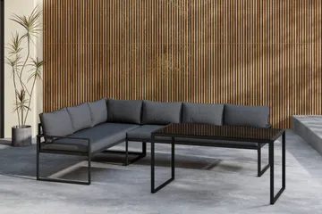 Zingaro Sofagruppe Utendørs 4-seter - Svart/Grå - Hagemøbler & utemiljø - Hagegruppe - Sofagruppe utendørs