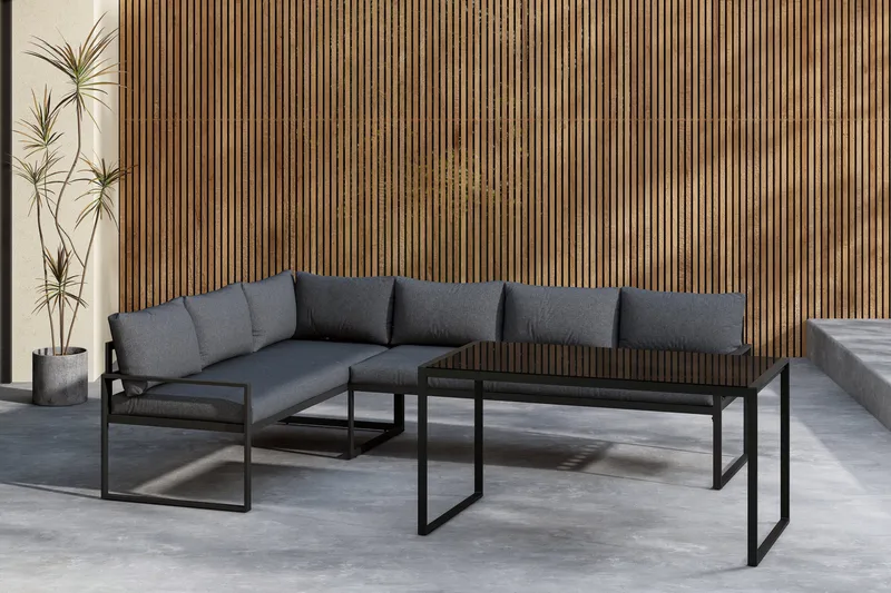 Zingaro Sofagruppe Utendørs 4-seter - Svart/Grå - Hagemøbler & utemiljø - Hagegruppe - Sofagruppe utendørs
