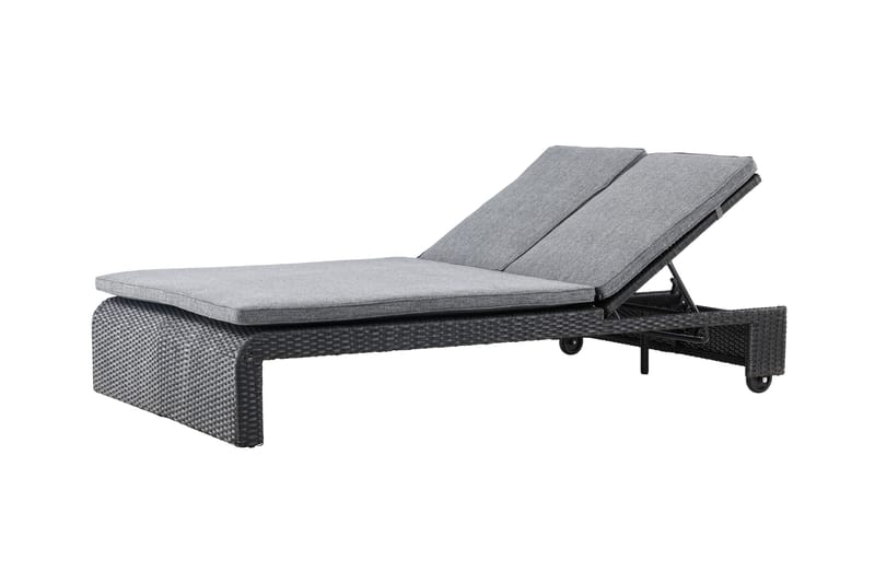 London Solstol 119x196 cm - Svart - Hagemøbler & utemiljø - Stoler & Lenestoler - Solstoler