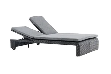 London Solstol 119x196 cm - Svart - Hagemøbler & utemiljø - Stoler & Lenestoler - Solstoler