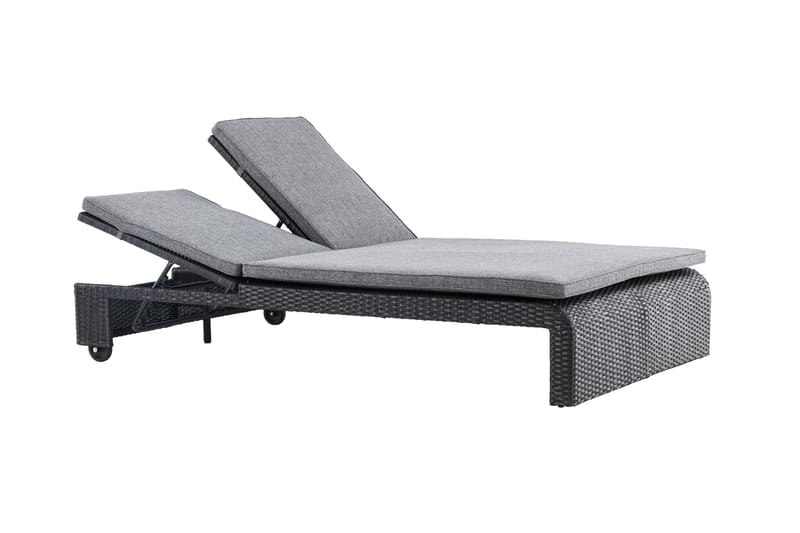 London Solstol 119x196 cm - Svart - Hagemøbler & utemiljø - Stoler & Lenestoler - Solstoler