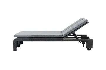 London Solstol 119x196 cm - Svart - Hagemøbler & utemiljø - Stoler & Lenestoler - Solstoler