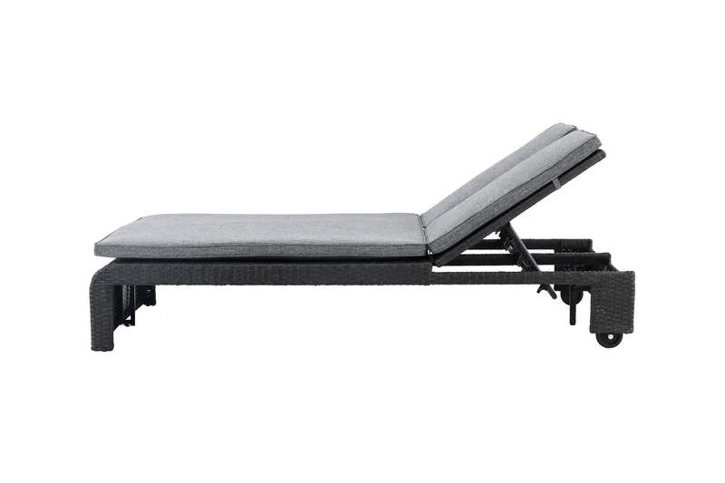 London Solstol 119x196 cm - Svart - Hagemøbler & utemiljø - Stoler & Lenestoler - Solstoler