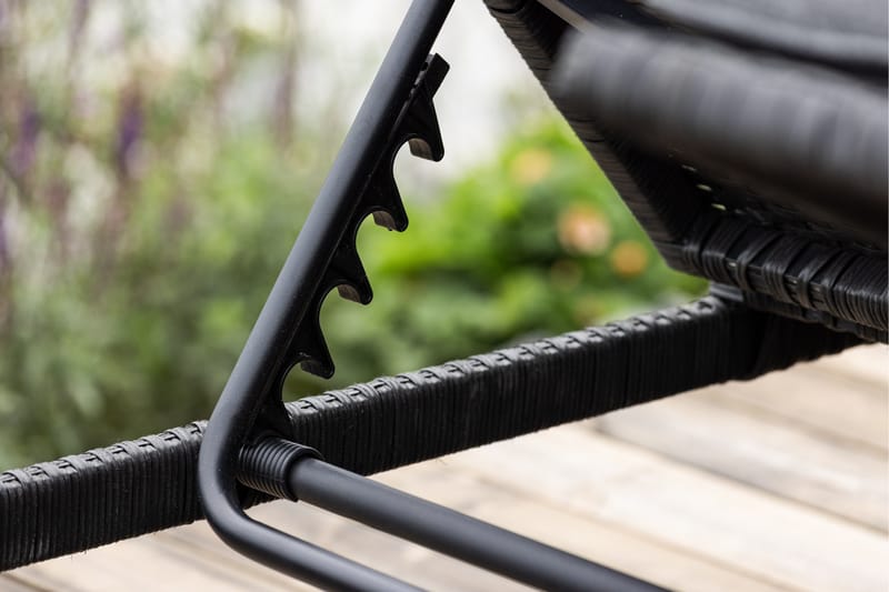 London Solstol 119x196 cm - Svart - Hagemøbler & utemiljø - Stoler & Lenestoler - Solstoler