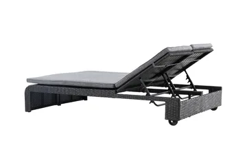 London Solstol 119x196 cm - Svart - Hagemøbler & utemiljø - Stoler & Lenestoler - Solstoler