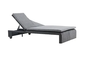 London Solstol 119x196 cm - Svart - Hagemøbler & utemiljø - Stoler & Lenestoler - Solstoler