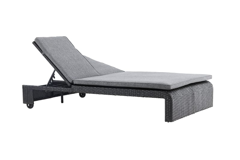 London Solstol 119x196 cm - Svart - Hagemøbler & utemiljø - Stoler & Lenestoler - Solstoler