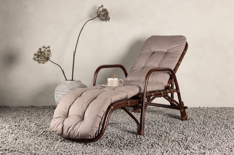 Nella Solstol 67x177 cm - Brun - Hagemøbler & utemiljø - Stoler & Lenestoler - Solstoler