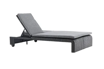 London Solstol 119x196 cm - Svart - Hagemøbler & utemiljø - Stoler & Lenestoler - Solstoler