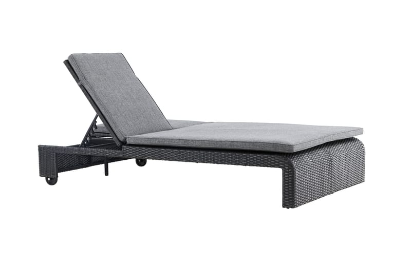 London Solstol 119x196 cm - Svart - Hagemøbler & utemiljø - Stoler & Lenestoler - Solstoler