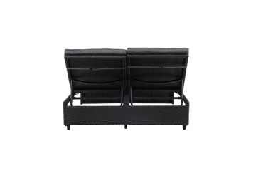 London Solstol 119x196 cm - Svart - Hagemøbler & utemiljø - Stoler & Lenestoler - Solstoler