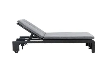 London Solstol 119x196 cm - Svart - Hagemøbler & utemiljø - Stoler & Lenestoler - Solstoler