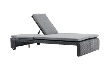 London Solstol 119x196 cm - Svart - Hagemøbler & utemiljø - Stoler & Lenestoler - Solstoler