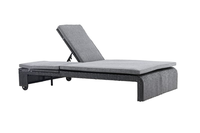 London Solstol 119x196 cm - Svart - Hagemøbler & utemiljø - Stoler & Lenestoler - Solstoler