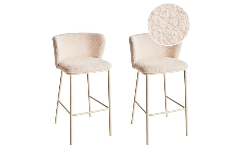 Barstol Mina II sett med 2 Beige - Beige - Hagemøbler & utemiljø - Stoler & Lenestoler - Barstoler utendørs
