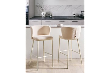 Barstol Mina II sett med 2 Beige - Beige - Hagemøbler & utemiljø - Stoler & Lenestoler - Barstoler utendørs