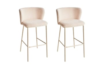 Barstol Mina II sett med 2 Beige - Beige - Hagemøbler & utemiljø - Stoler & Lenestoler - Barstoler utendørs