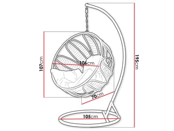 Bravion Hengestol utendørs - beige - Hagemøbler & utemiljø - Stoler & Lenestoler - Hengestoler