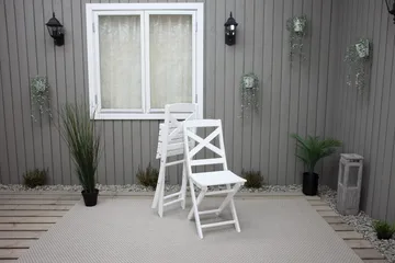 CALAYAN Klappstol Hvit - Hagemøbler & utemilj ø - Stoler & Lenestoler - Caféstoler