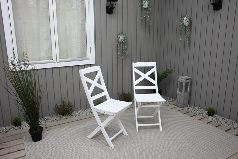 CALAYAN Klappstol Hvit - Hagemøbler & utemiljø - Stoler & Lenestoler - Caféstoler