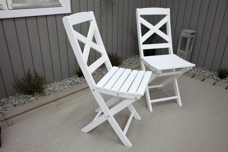 CALAYAN Klappstol Hvit - Hagemøbler & utemiljø - Stoler & Lenestoler - Caféstoler