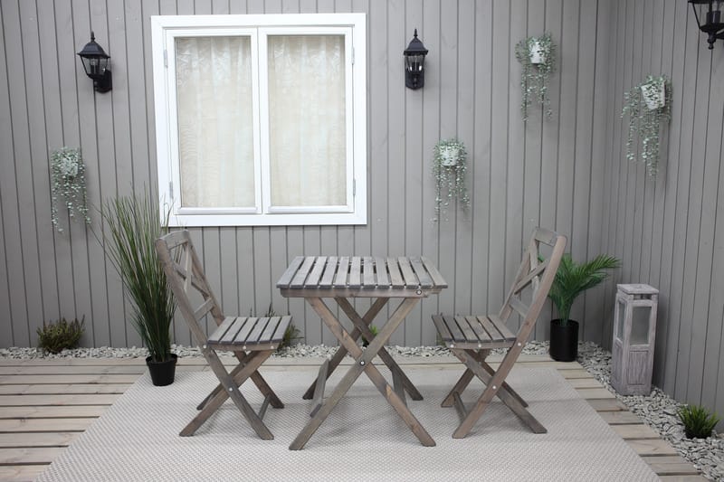 Klappstol Edilma - Grå - Hagemøbler & utemiljø - Stoler & Lenestoler - Caféstoler