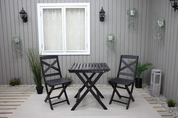 Klappstol Edilma - Mørkebrun - Hagemøbler & utemiljø - Stoler & Lenestoler - Caféstoler