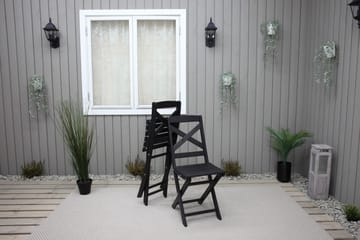 Klappstol Edilma - Mørkebrun - Hagemøbler & utemiljø - Stoler & Lenestoler - Caféstoler