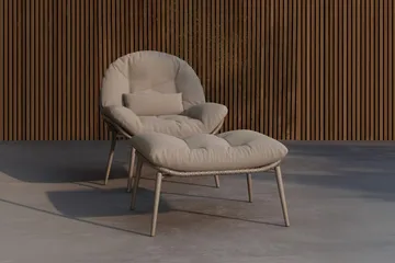 Cala lenestol utendørs - Beige - Hagemøbler & utemiljø - Stoler & Lenestoler - Utelenestoler