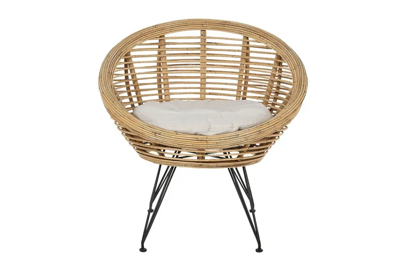 Carman Utelenestol 2 st - Natur/Sort/Beige - Hagemøbler & utemiljø - Stoler & Lenestoler - Utelenestoler