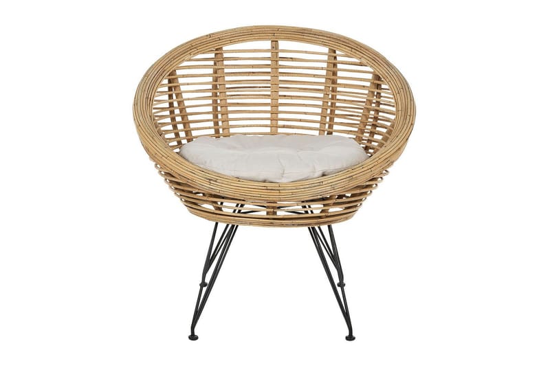 Carman Utelenestol 2 st - Natur/Sort/Beige - Hagemøbler & utemiljø - Stoler & Lenestoler - Utelenestoler