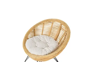 Carman Utelenestol 2 st - Natur/Sort/Beige - Hagemøbler & utemiljø - Stoler & Lenestoler - Utelenestoler