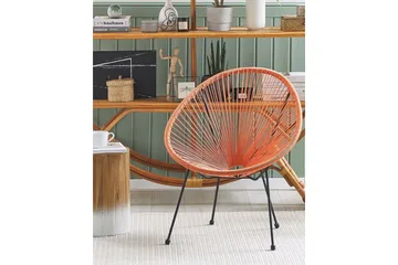 Cayaco Utelenestol - Oransje/Svart - Hagemøbler & utemiljø - Stoler & Lenestoler - Utelenestoler