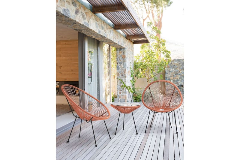 Cayaco Utelenestol - Oransje/Svart - Hagemøbler & utemiljø - Stoler & Lenestoler - Utelenestoler