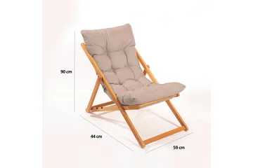 Gardellis Solstol 42x43 cm - Brun/Natur - Hagemøbler & utemiljø - Stoler & Lenestoler - Solstoler