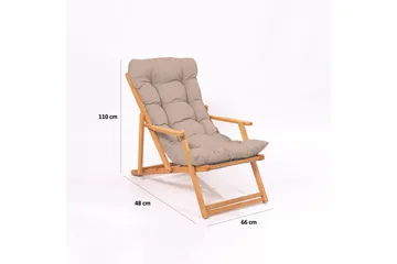 Gardellis Solstol 58x49 cm - Brun/Natur - Hagemøbler & utemiljø - Stoler & Lenestoler - Solstoler